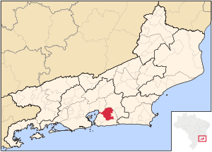 Location of Itaboraí in the state of Rio de Janeiro