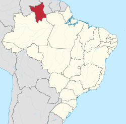 Location of State of Roraima in Brazil