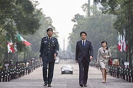 Prime Minister Shinzo Abe in Mexico City, 2014.