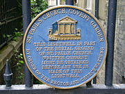 Plaque to the side of St Paul's Lightwell