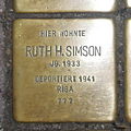 Stolperstein für Ruth H. Simson