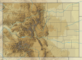 Map showing the location of Buffalo Peaks Wilderness
