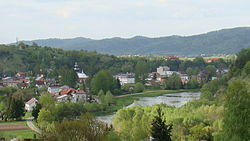 Zagórz view from top of Mariemont Hill