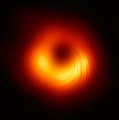 57. Image of the supermassive black hole at the heart of the elliptical galaxy Messier 87 (M87), taken by the Event Horizon Telescope in 2017. The image took 2 years to process, and was released on April 10, 2019.
