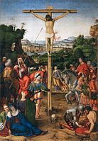 Christ on the Cross, 1503 - oil on wood; H. 111.5 cm, W. 77 cm, Louvre