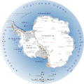Karte von Antarktika und der umliegenden Meere