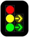 Standard (with green and yellow turn right)