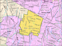 Census Bureau map of Upper Saddle River, New Jersey