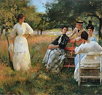 Edmund C. Tarbell, In the Orchard, 1891, Smithsonian American Art Museum, Washington, D.C.