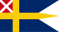 The common naval ensign and war flag of Sweden and Norway from 1815 to 1844.