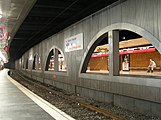 Track toward Sants railway station into Rodalies station