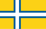 Inoffizielle Flagge Västergötlands, auch in Westschweden in Gebrauch