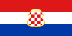 Flagge der Kroaten in Bosnien-Herzegowina