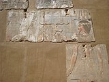 Painted relief of Thutmose I and Khnum in Elephantine Island.