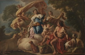 Juno (Hera) commits Io to Argus Panoptes by Francesco de Mura (1696–1784)
