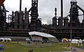 The Levitt Pavilion at SteelStacks, the former Bethlehem Steel site, is being prepared for a show