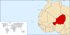 Location map of Niger