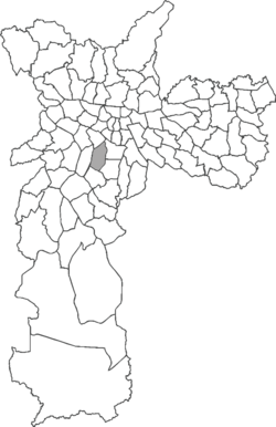Location of Moema in São Paulo