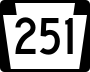 Pennsylvania Route 251 marker