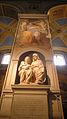 Pillar fresco Prophet Isaiah (1512) by Raphael and statue Saint Anne and Virgin with Child (1512) by Andrea Sansovino