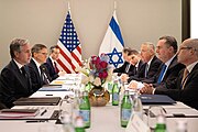 Secretary Blinken with Israeli Foreign Minister Israel Katz in Tel Aviv, Israel, January 2024