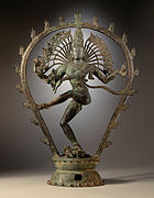 A Chola bronze depicting Nataraja, who is seen as a cosmic "Lord of the Dance" and representative of Shiva
