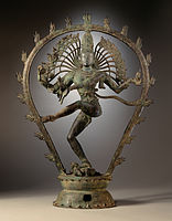 Bronzeskulptur des Shiva Nataraja, 11. oder 12. Jahrhundert