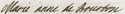 Marie Anne de Bourbon's signature