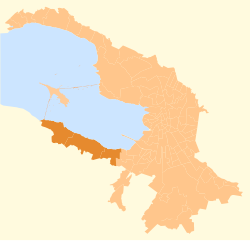 Location of Petrodvortsovy District in Saint Petersburg