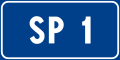 Road marker for provincial roads in Italy
