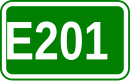 Zeichen der Europastraße 201