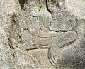 Details from a Sassanid relief on the incoronation of Ardashir showing a defeated Julian.
