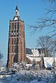 Tower of the Protestant church in Asperen in the winter of 2010
