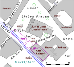 Unser-Lieben-Frauen-Kirchhof and Council cellar (without kitchen and storerooms)