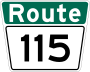 Route 115 marker