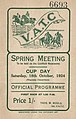 Front cover of the 1924 VATC Caulfield Cup racebook