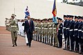U.S. president Barack Obama inspects a guard of honour formed by Australia's Federation Guard, 2011.