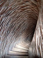 The winding stairway inside the Burana Tower