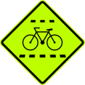 PO-14 Cyclist crossing ahead