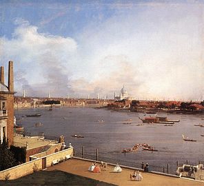 St Paul's from Richmond House by the Venetian painter Canaletto (1747)