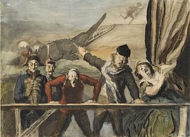 The Sideshow (1825-79), watercolor, 26.6 x 36.7 cm. Louvre, Paris,
