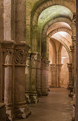 Deambulatory north Saint-Eutropius romanesque Basilica Saintes Charente-Maritime