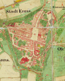 Enns, Upper Austria. Franziszeische Landesaufnahme 2nd Military Survey c. 1835
