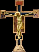 Crucifix; Giotto; circa 1300; tempera on panel; 5.78 x 4.06 m; Santa Maria Novella (Florence, Italy)[33]