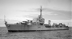 HMAS Warramunga (I44) in 1946