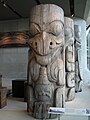 Haida house frontal totem pole