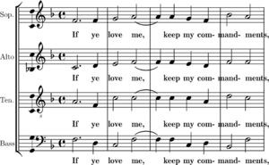 Music score of "If ye love me"