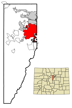 Location of the City of Lakewood in Jefferson County, Colorado