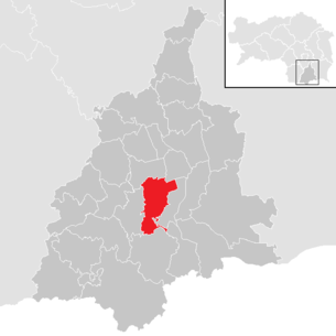 Lage der Gemeinde Leibnitz im Bezirk Leibnitz (anklickbare Karte)