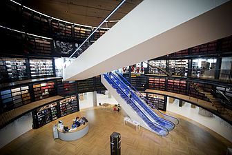 Part of the interior of the Library of Birmingham